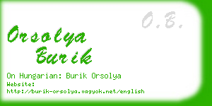 orsolya burik business card